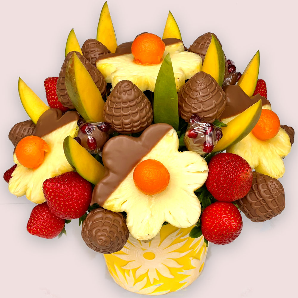 NEW! Sunny Chocolate Fruit Bouquet